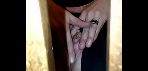  My hot wife smoking and rubbing clit in kitchen